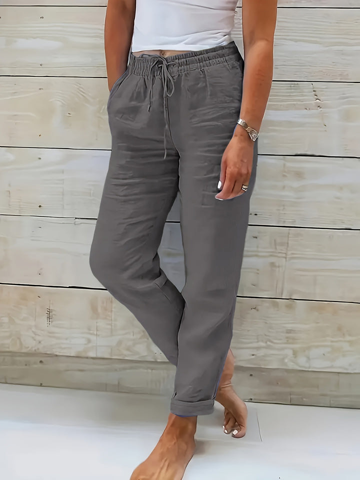 Pantalon en lin décontracté pour femmes Lune London