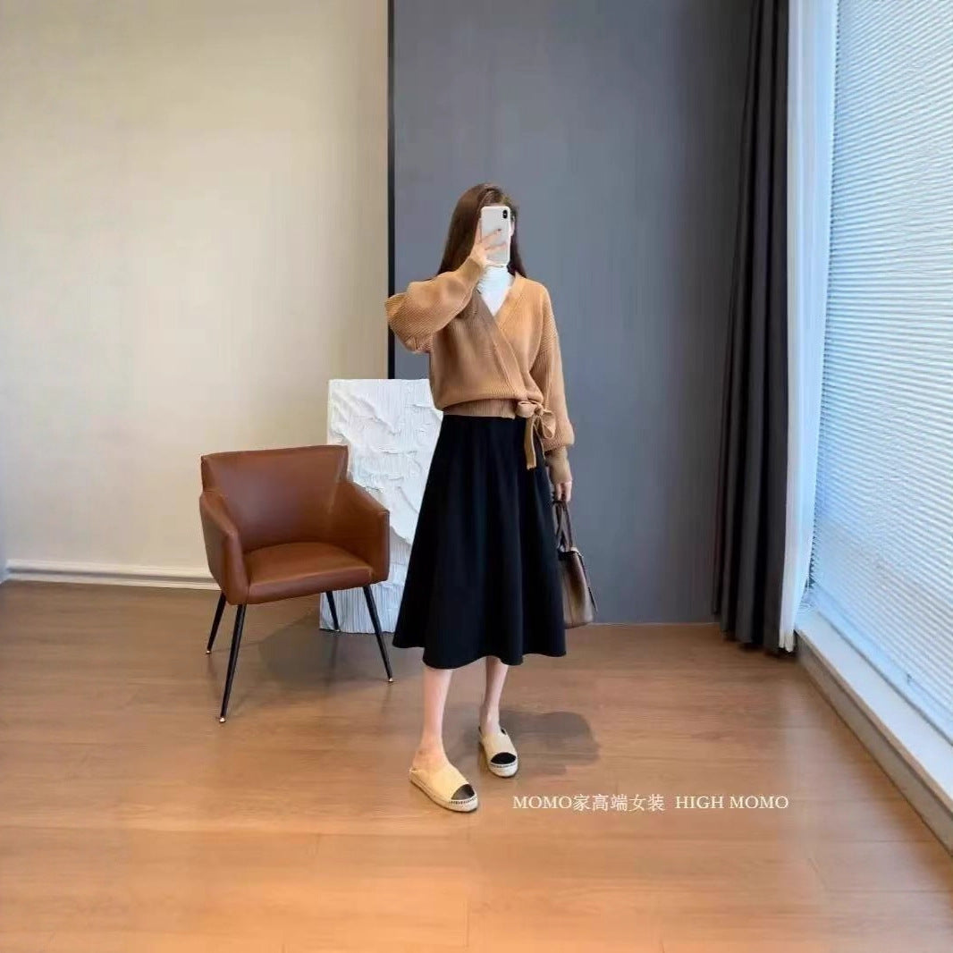 Jupe midi élégante pour femmes avec des plis subtils Chic & Stil