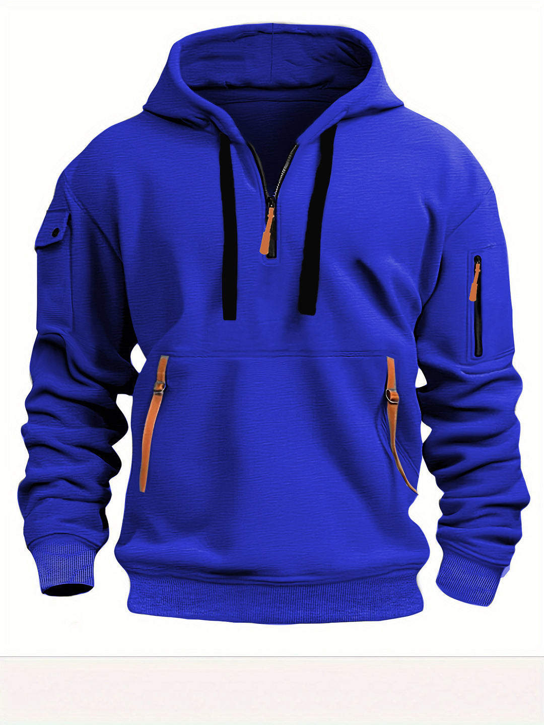 Women's hooded sweatshirt with functional pockets and modern stand-up collar Chic & Stil