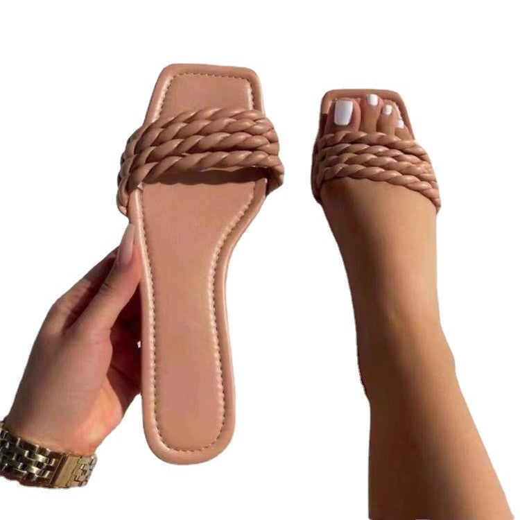 Chic Woven Slip-On Sandals for Women