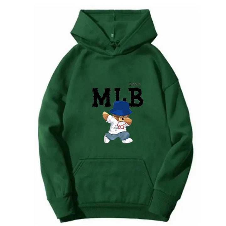 Ladies hoodie with creative animal and lettering design Chic & Stil