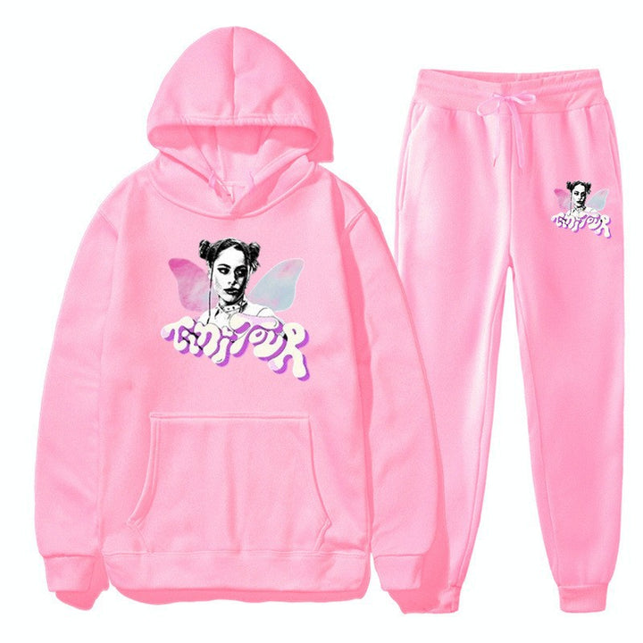 Women's sweatshirt and jogging pants set with creative graphic design Chic & Stil