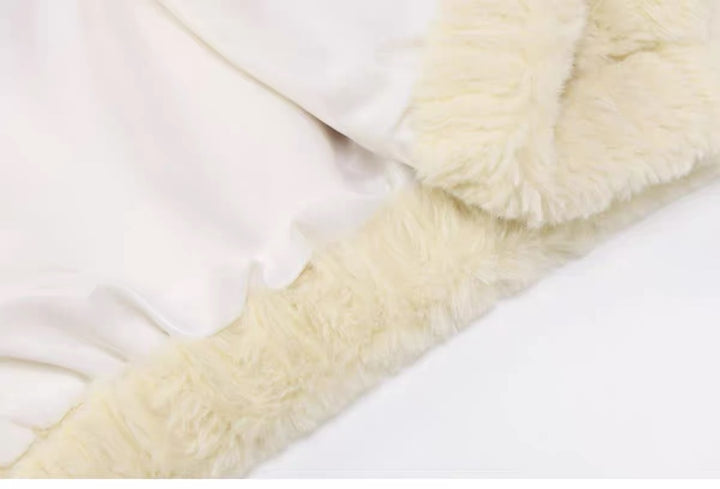 Ladies comfortable fleece jacket with oversized cut Chic and Style