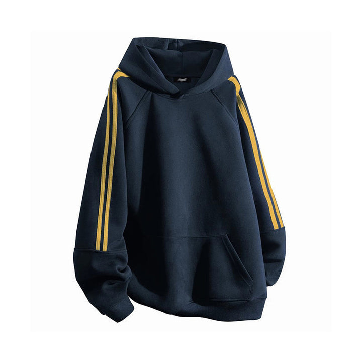 Sporty hoodie for women with chic and stylish side stripes