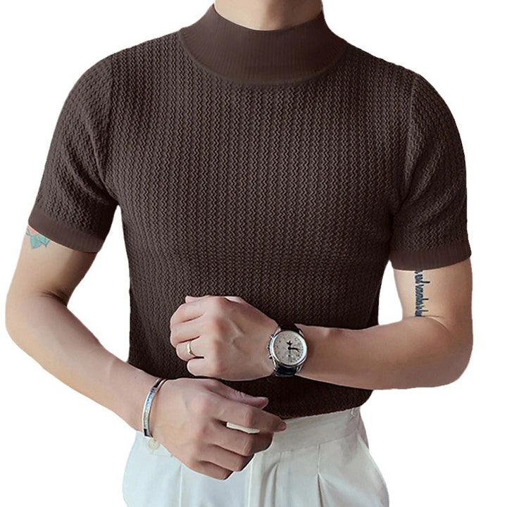Men's high quality short sleeve t-shirt with structured design and elastic collar Lune London