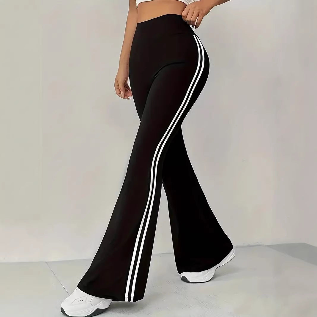 Leggings sportives bootcut pour femmes avec rayures Chic & Stil