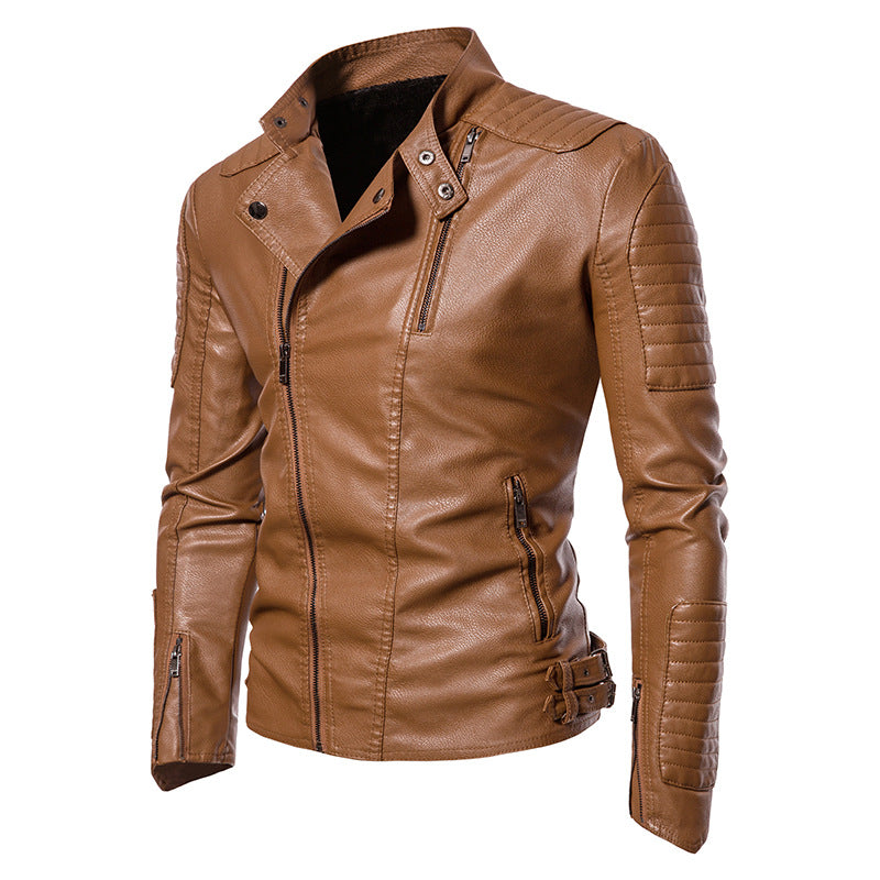 Men's motorcycle jacket with a modern design featuring sturdy zip pockets Lune London