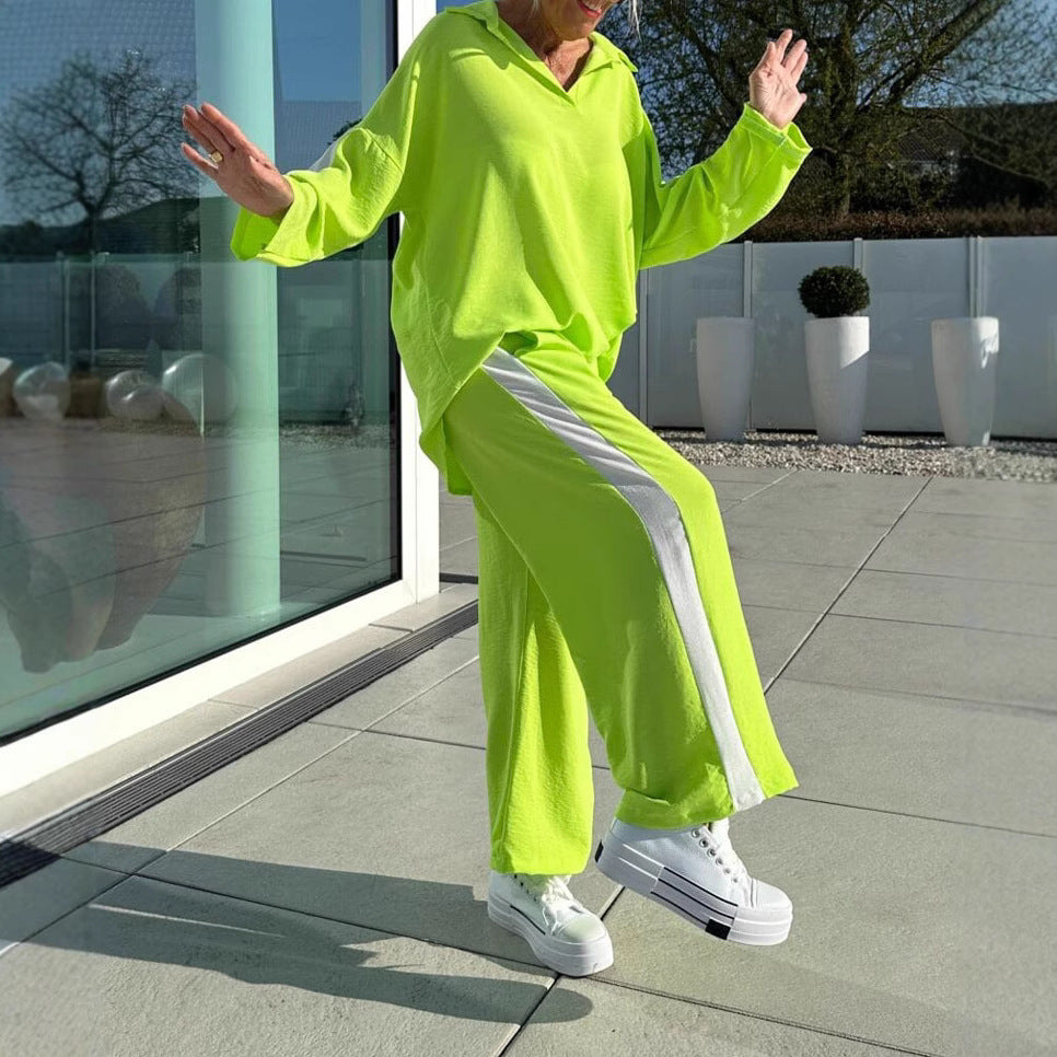 Casual leisure set for ladies with shirt and wide pants Lune London