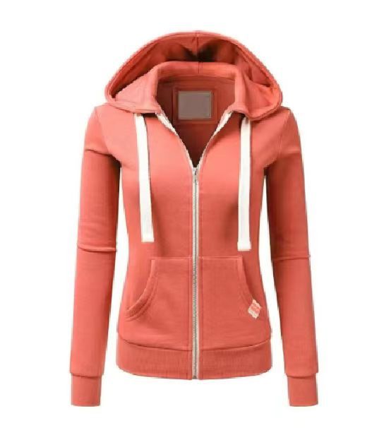 Sporty women's hoodie with full zip and practical pockets Lune London
