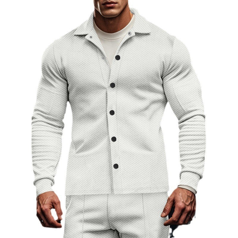 Structured long-sleeve shirt for men with practical chest pocket Lune London