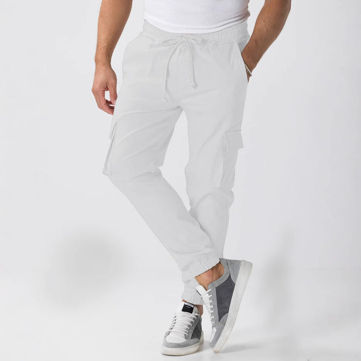 Men's cargo jogging pants with adjustable waist and practical side pockets Lune London