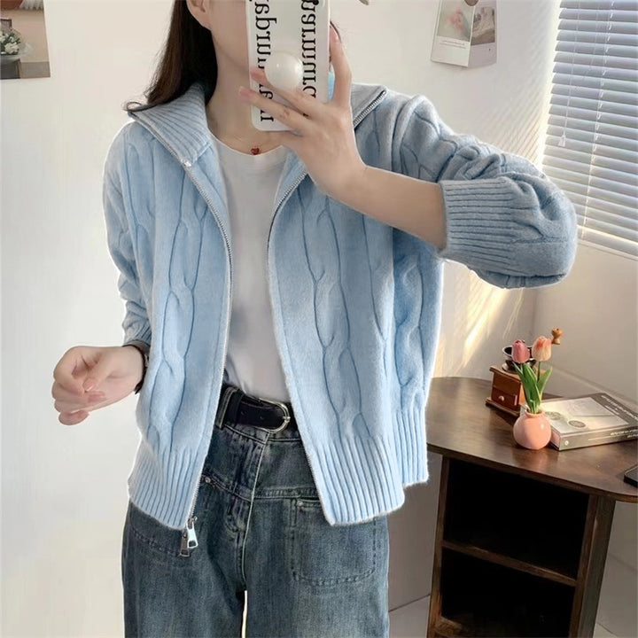 Cardigan zippé pour femmes avec cordon de serrage Chic & Stil