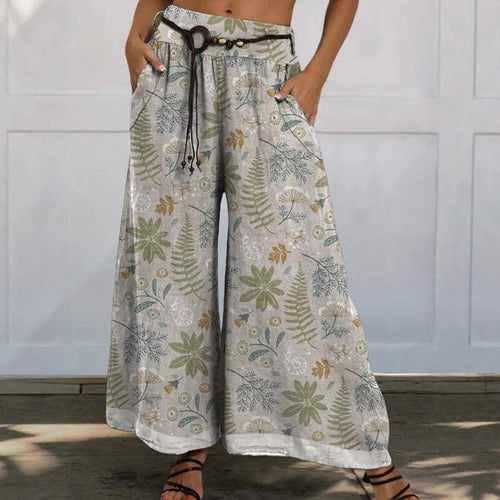 Lune London large floral casual pants for women