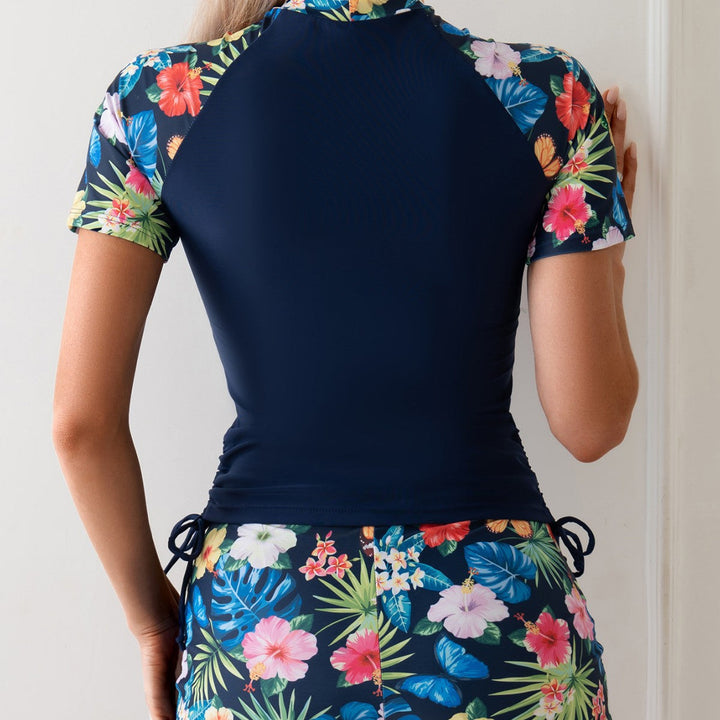 Women UV Protection Swim Set with Floral Design and Sporty Fit Lune London