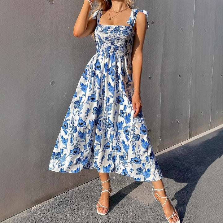 Lune London smocked strap maxi dress for ladies