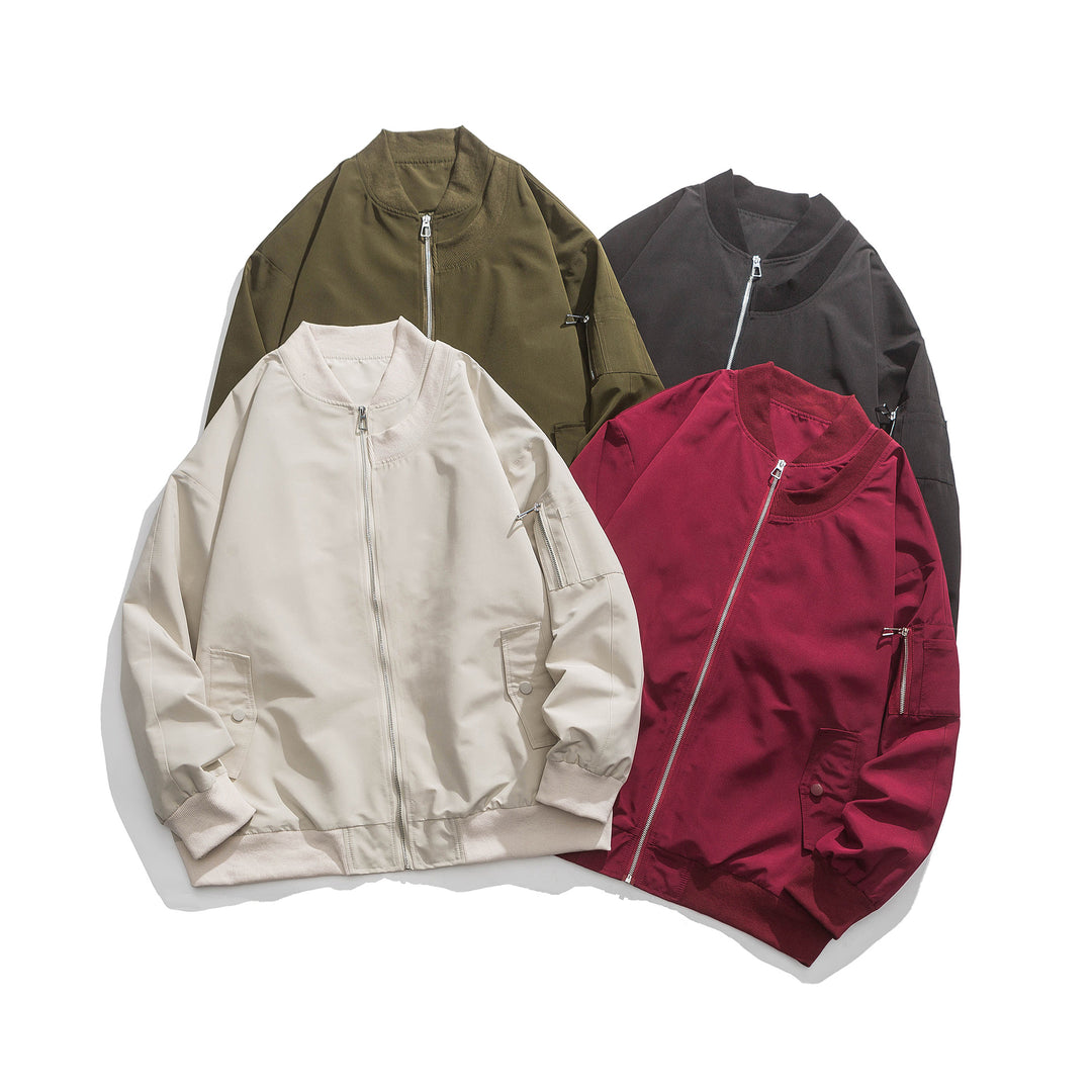 Casual bomber jacket for men with zipper and side pockets Lune London