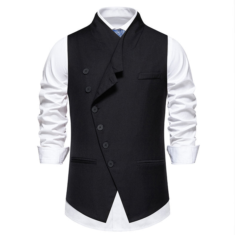 Elegant waistcoat for men with asymmetric collar and modern accents Lune London