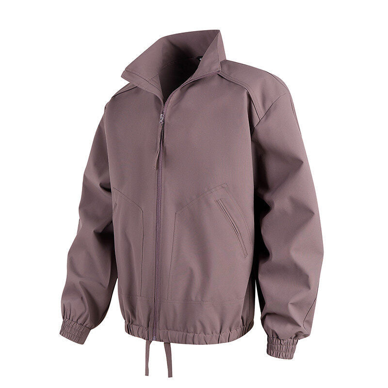 Casual transition jacket for men with high collar and practical pockets Lune London