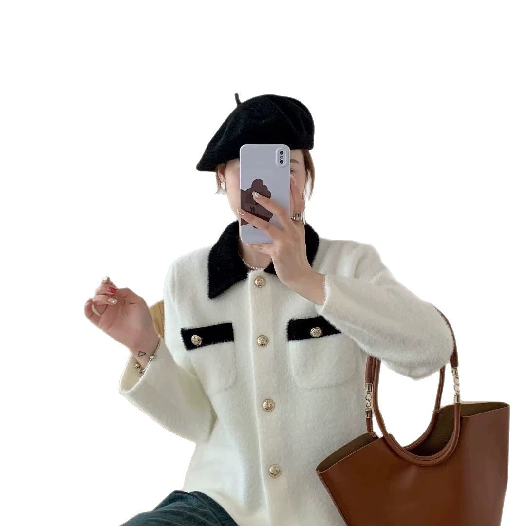 Veste Fluffy pour Femme avec Détails de Bouton Spéciaux Chic & Stil