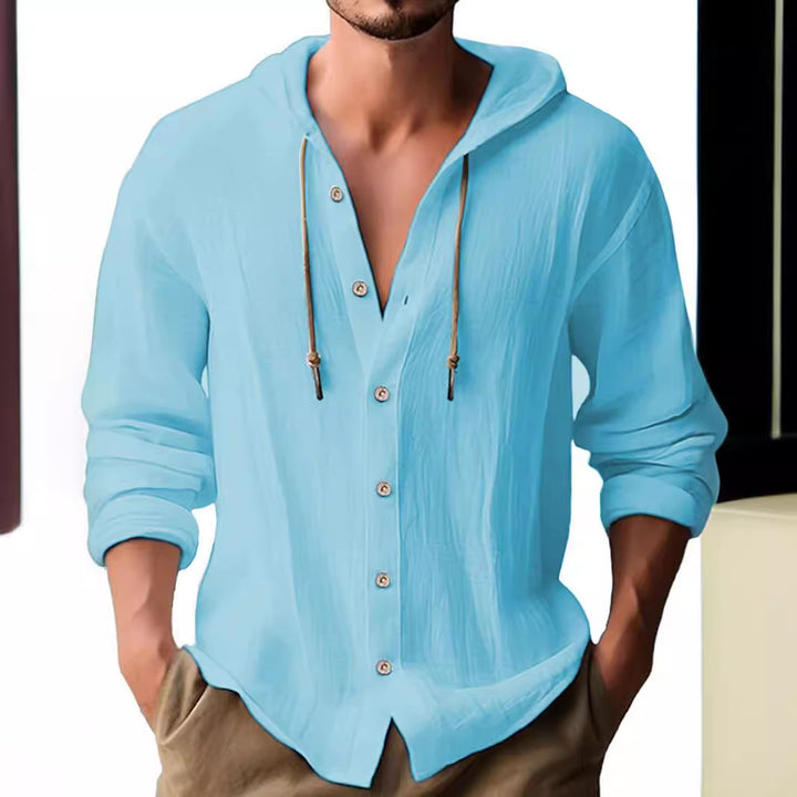 Men's hoodie with button placket Chic und Stil