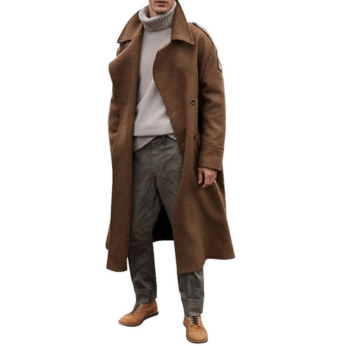 Elegant wool coat for men with double-breasted buttons Lune London