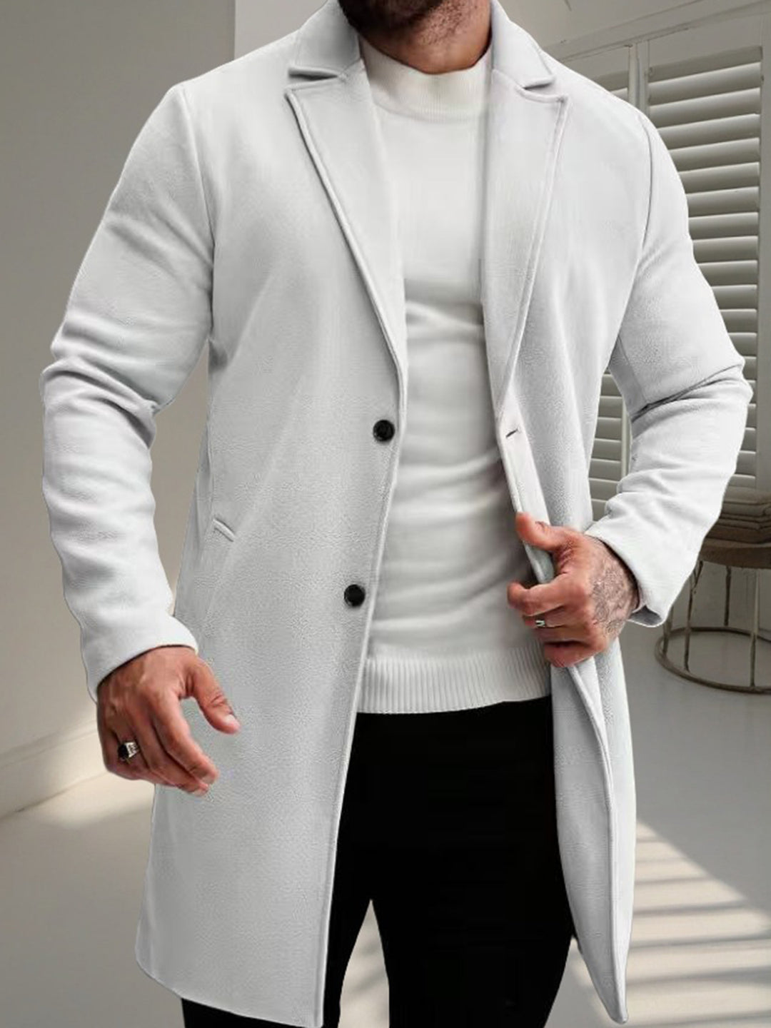 Elegant wool coat for men Lune London