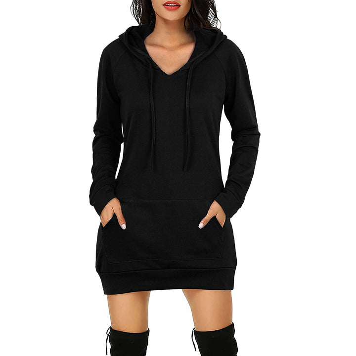 Ladies Casual Long Sleeve Hoodie with Practical Pockets Lune London