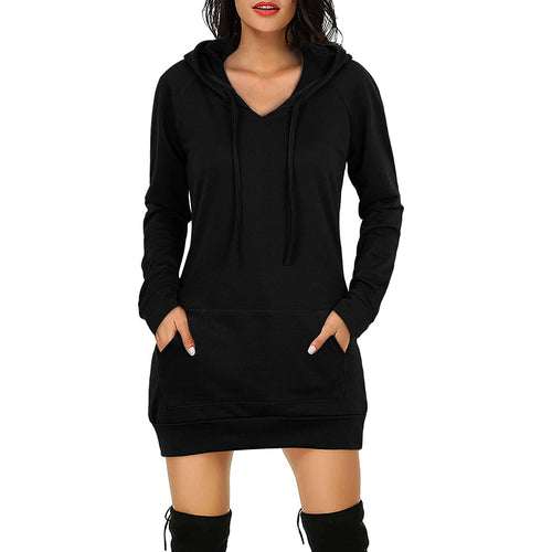 Ladies Casual Long Sleeve Hoodie with Practical Pockets Lune London