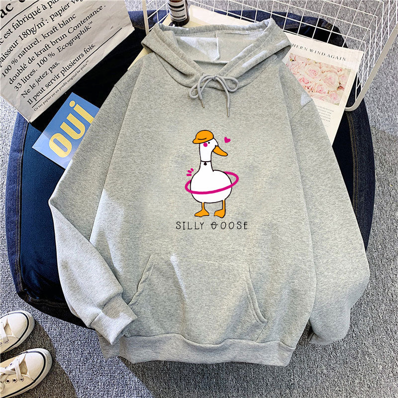 Women's hoodie with funny duck motif Chic & Stil