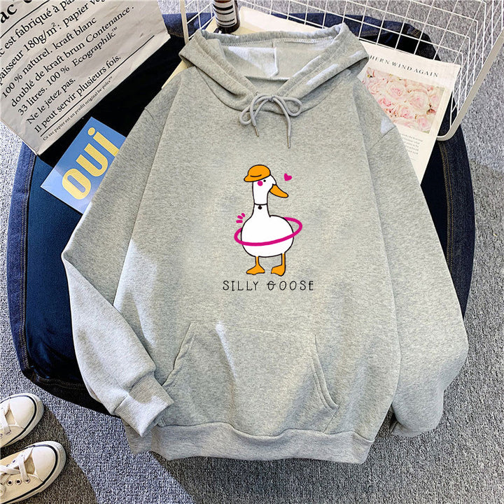 Women's hoodie with funny duck motif Chic & Stil