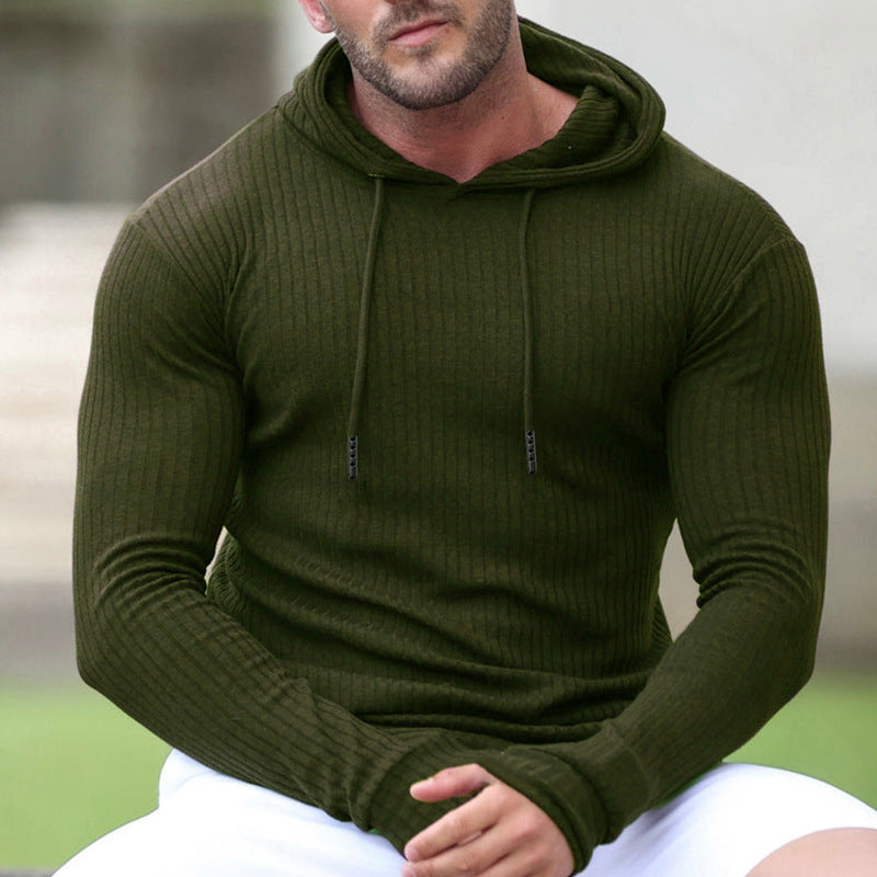 Hooded sweatshirt for men with a trendy ribbed design Lune London