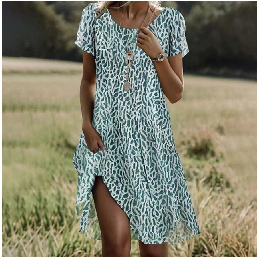 Casual women's dress with floral design Lune London