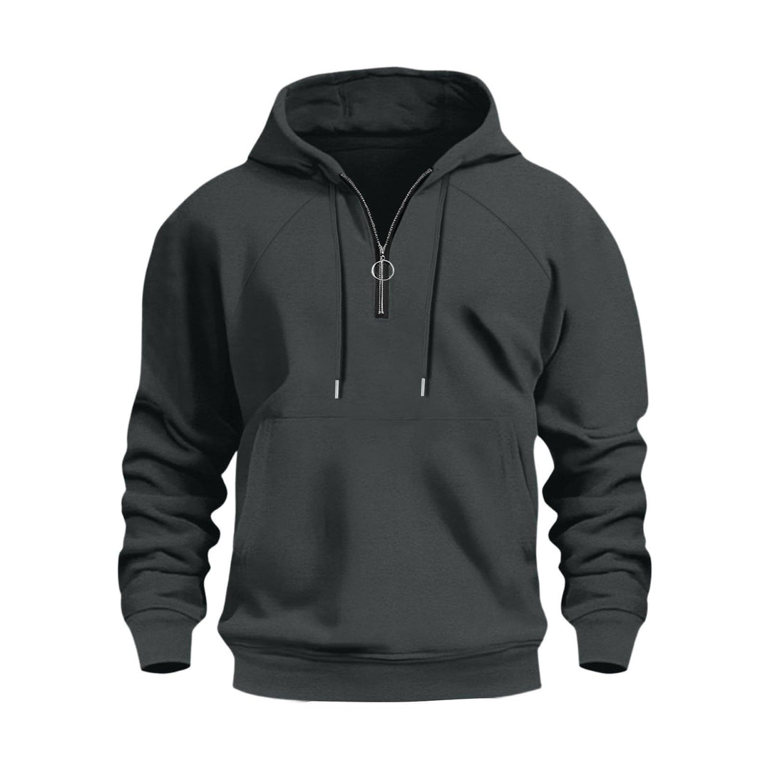 Men's functional hooded sweatshirt with half-zip Chic and Style