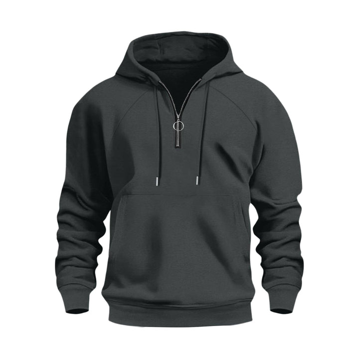 Men's functional hooded sweatshirt with half-zip Chic and Style
