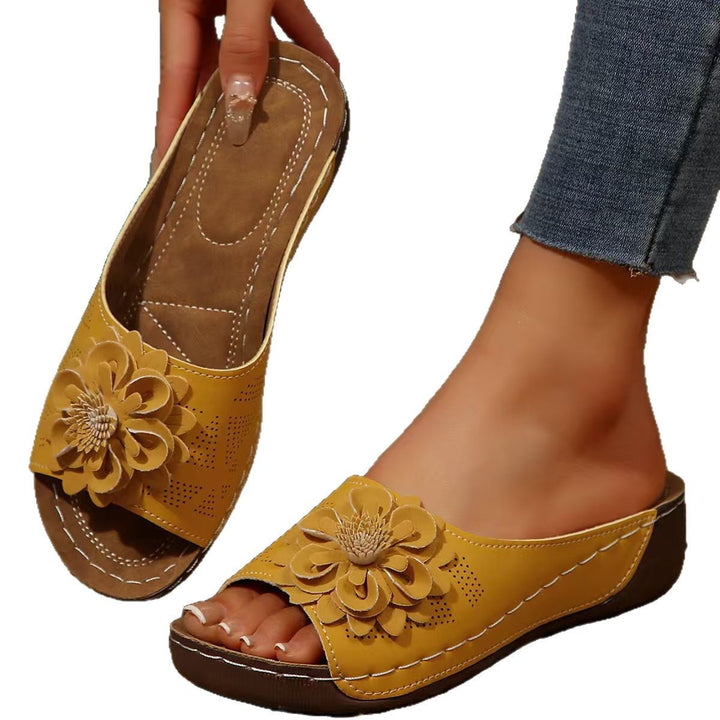 Floral slide sandals for women Lune London