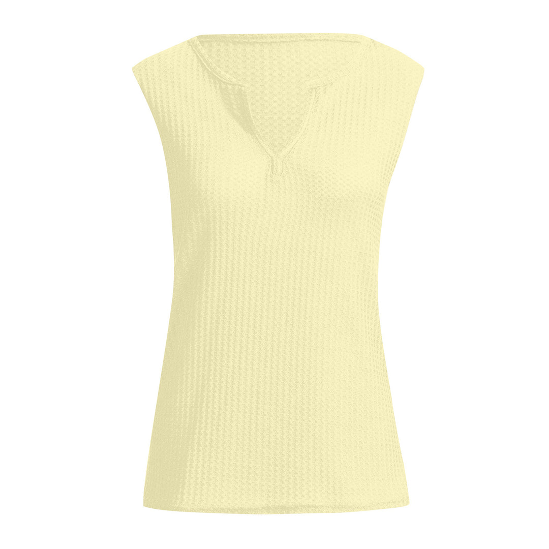 Ladies Sports Top with Textured Surface and V Neck Lune London