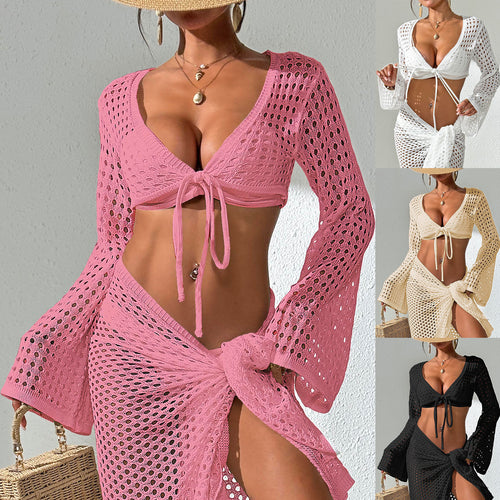 Ladies Crochet Beach Cover Kimono Lune London