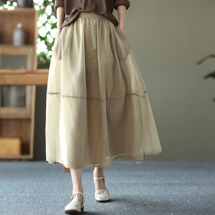 Jupe maxi femme en matériau léger et fluide Chic & Stil