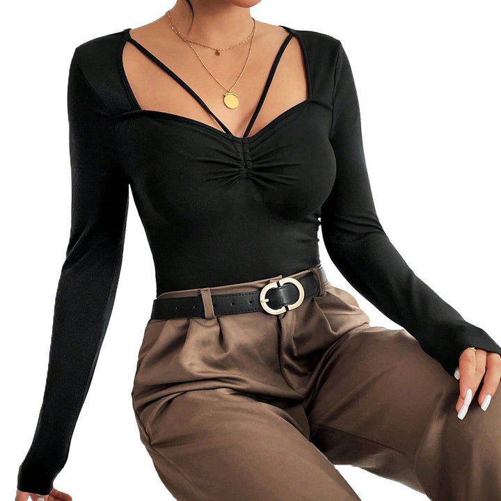 Women's body with seductive V neckline and sophisticated straps Chic & Stil