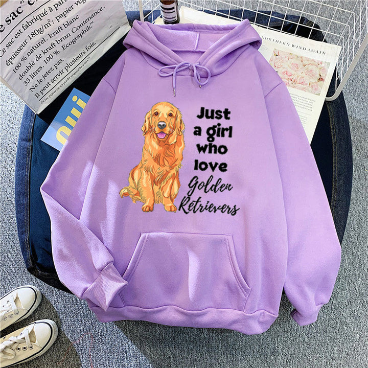 Women's Hoodie with Loving Golden Retriever Motif Chic & Stil