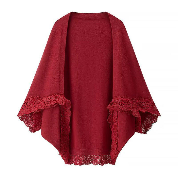 Cardigan fin pour femmes avec finition en dentelle aérienne Chic & Stil