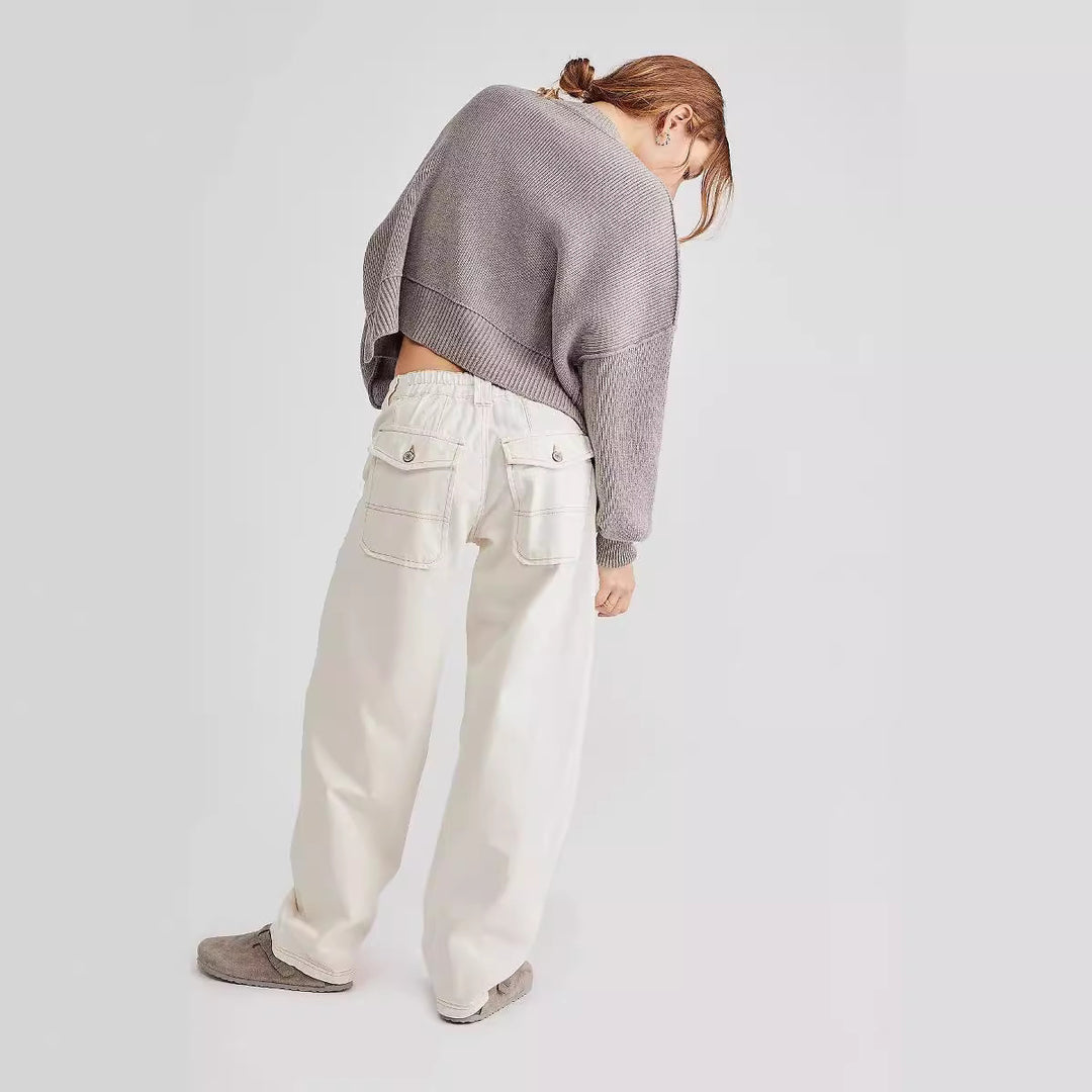 Women's loose cargo jeans with unique pockets and casual cut Lune London