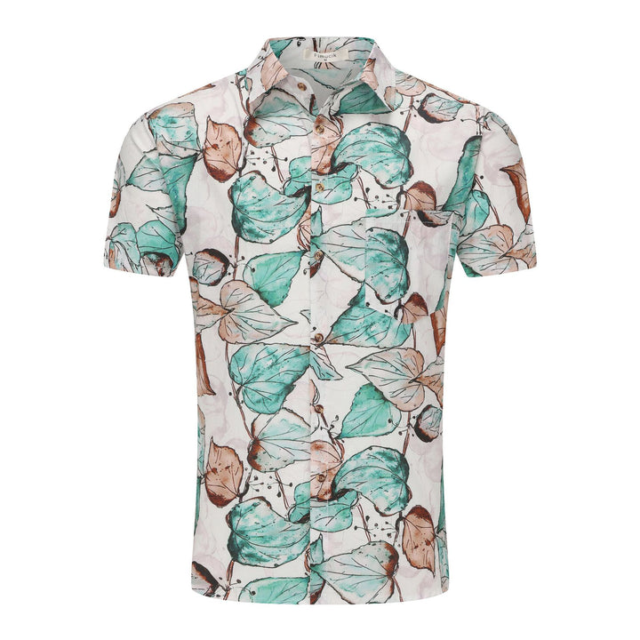 Short-sleeved shirt for men with floral accents and breathable fabric Lune London