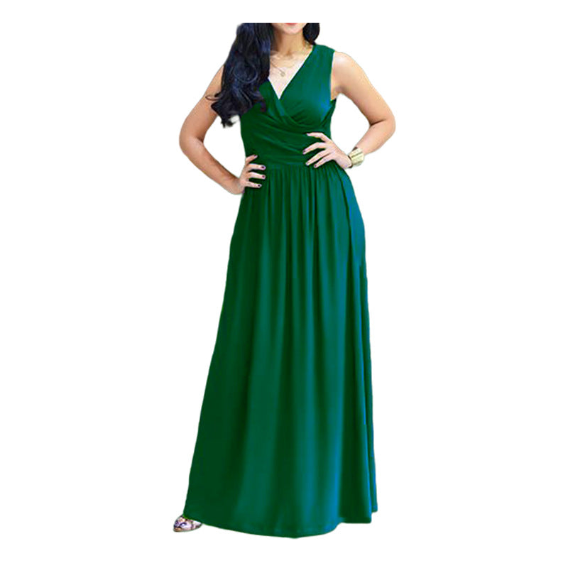 Elegant maxi dress for women with wrap design and flowing cut Lune London
