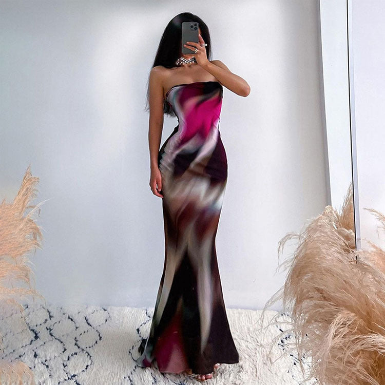 Lune London Strapless Maxi Evening Dress for Ladies
