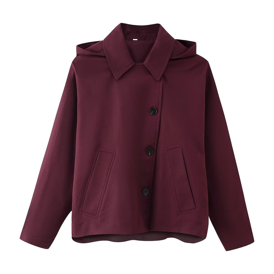 Women's transitional jacket with high collar and practical pockets Lune London