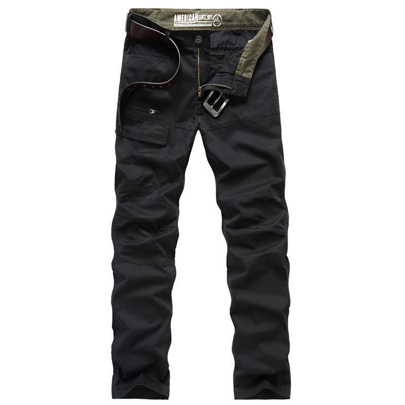 Multifunctional cargo pants for men with sturdy fabric and multiple zipped pockets Lune London