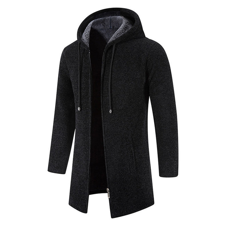 Premium fleece jacket for men, hooded and with side pockets Lune London