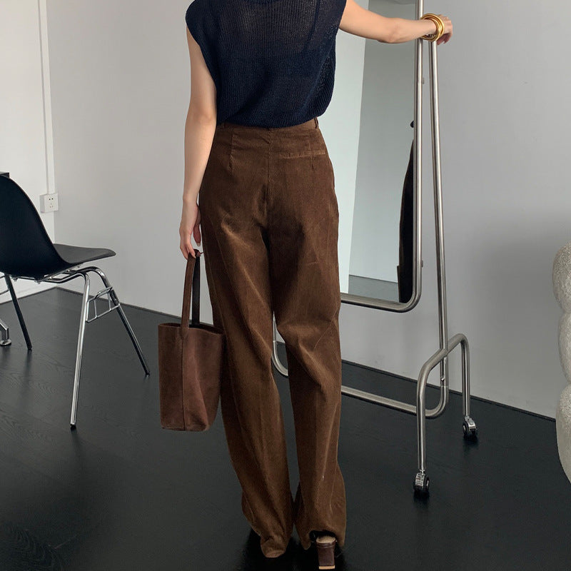 Pantalons larges élégants pour femmes avec taille haute