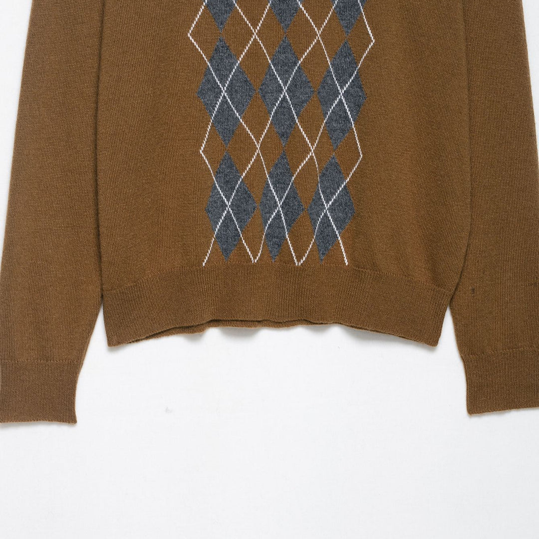 Blouse for women with a modern argyle pattern and a comfortable fit Lune London